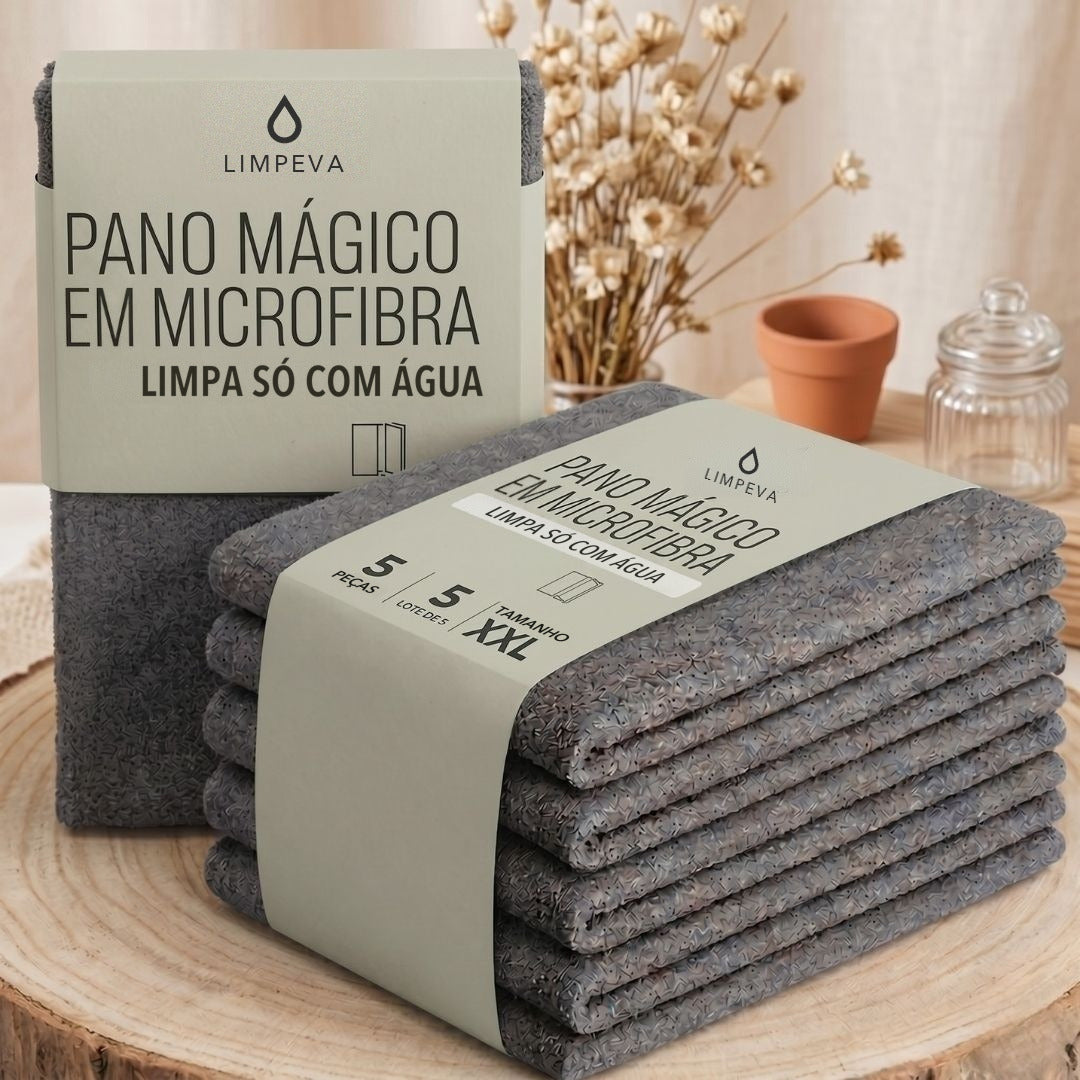 Pack de 5 panos mágicos LIMPEVA de microfibra