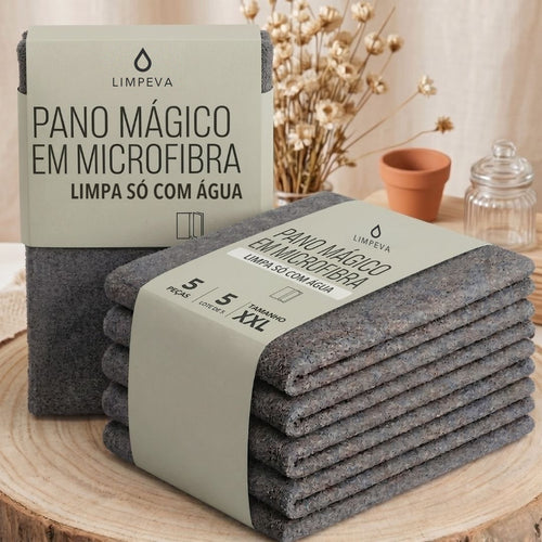 Pack de 5 panos mágicos LIMPEVA de microfibra