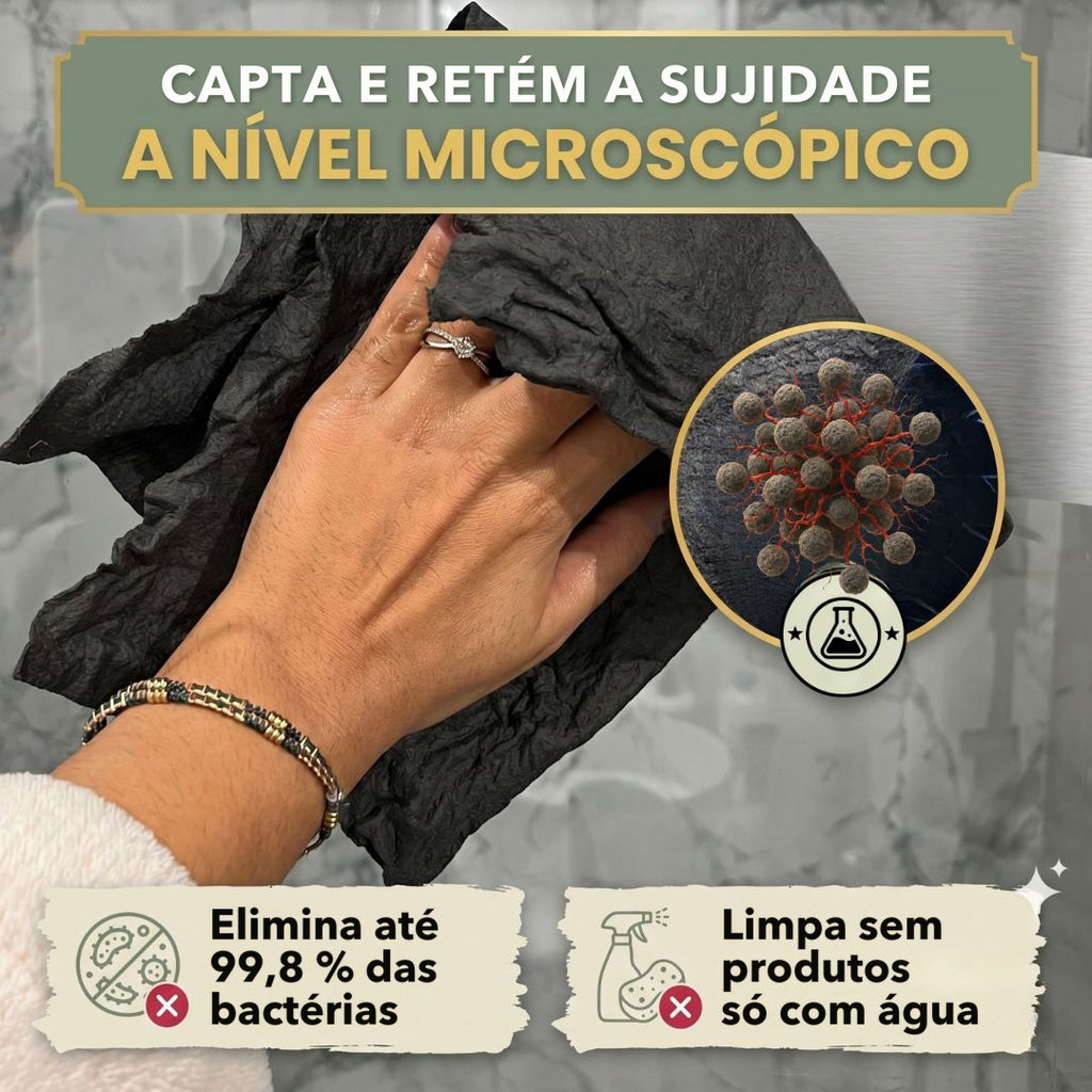 Pano LIMPEVA capta e retém a sujidade